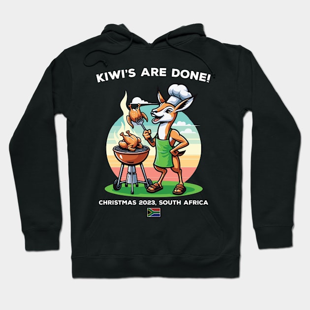 Springbok Kiwi Braai Funny T Shirt | South African New Zealand | Bokbefok Rugby 2023 | World Champions Hoodie by BraaiNinja